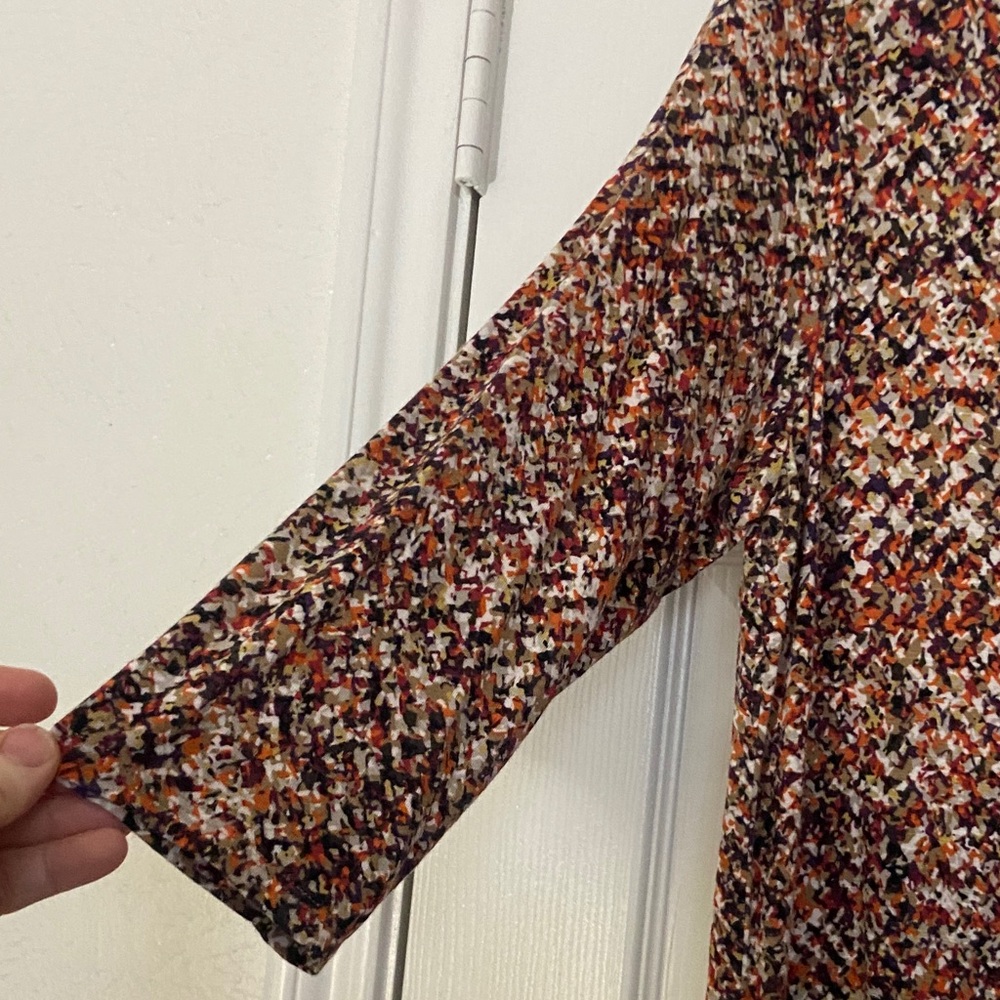 J. Jill Brown Multicolor Long Sleeve Dress - Picture 3 of 5